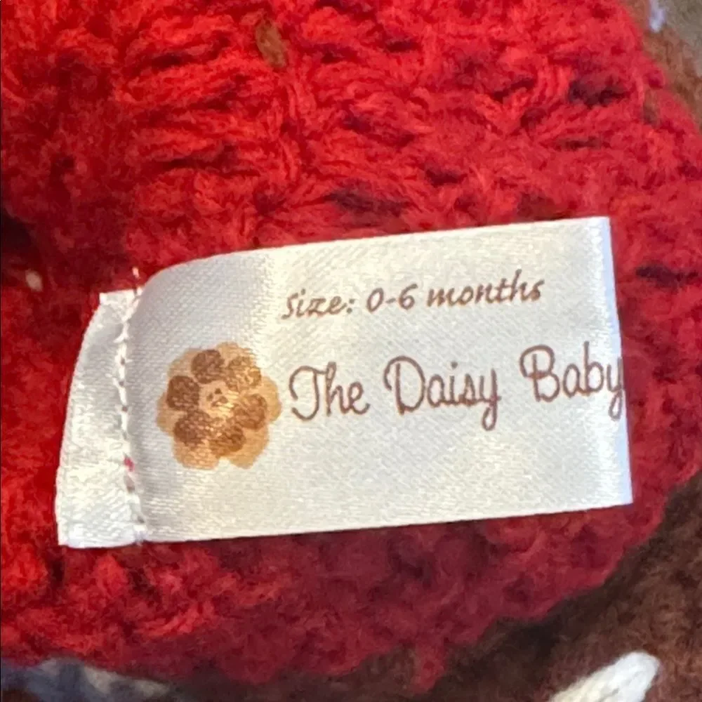 Daisy Baby Unisex Owl Pirate Hook Crocheted Hat Beanie 0-6 months NEW